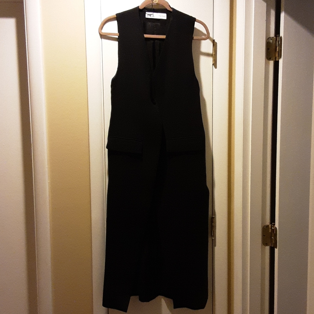 Long black vest